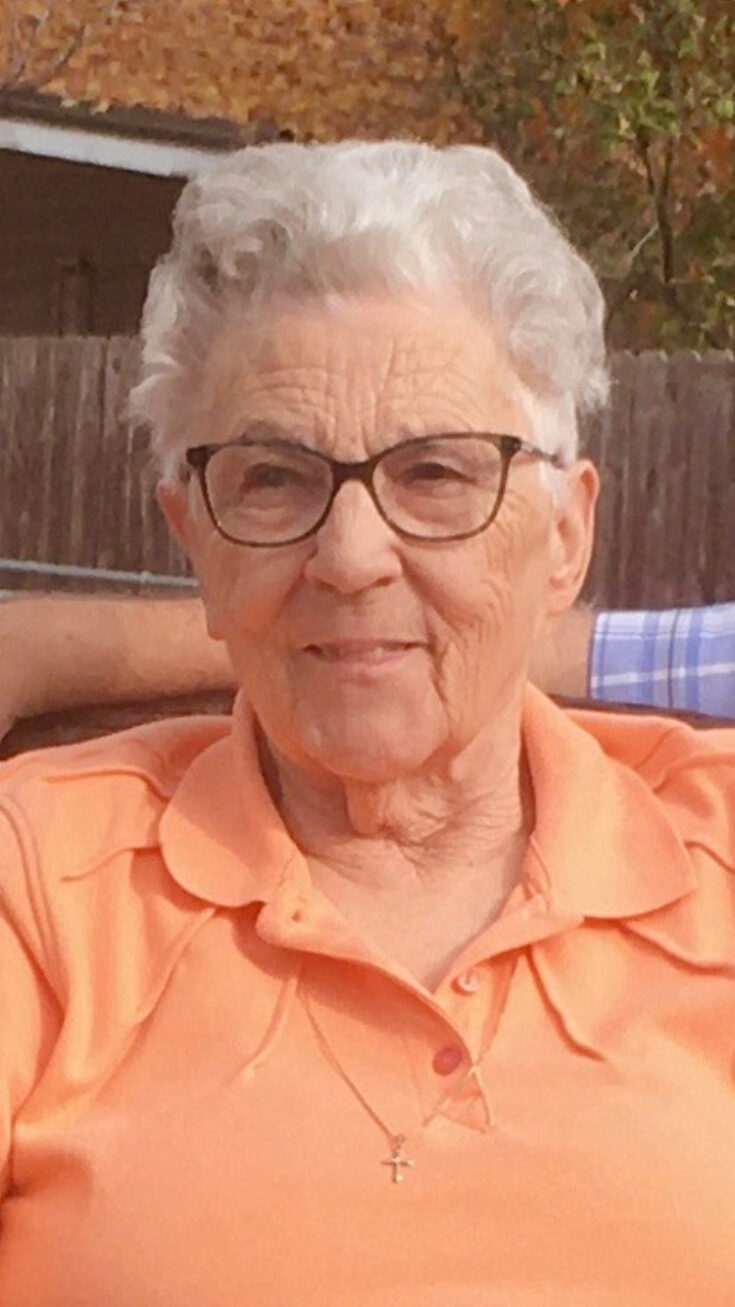 Grandma Betty in orange shirt